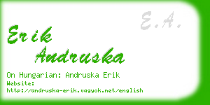 erik andruska business card
